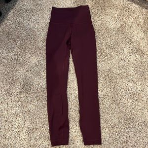 COPY - maroon lulu lemon leggings